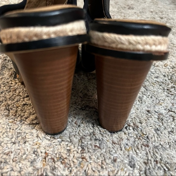 Calvin Klein Peggy Black Leather Sandals Size 7.5 - Picture 4 of 9